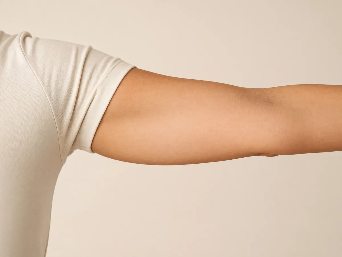 Loose skin on the upper arm after weight loss
